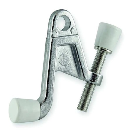 Zoro Select Hinge Pin Door Stop, Zinc, 2-5/16"H x 5/16"W, Finish: Chrome 1XNK6