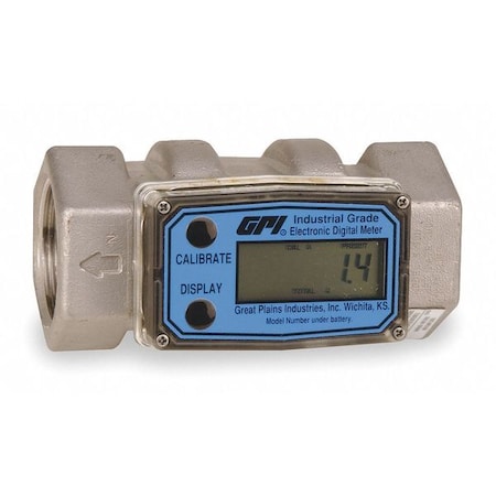 Flomec Flowmeter, Turbine, 1 1/2 In FNPT G2S15N09GMB