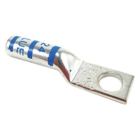 Abb One-Hole Compression Lug, 8 AWG Max, 5/16 in Stud, Long Barrel, Aluminum, Blue 60103-TB