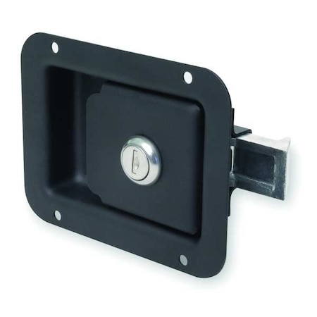 Zoro Select Paddle Latch, Keyed, Black Powder Coated 1XPB8