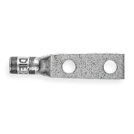 Abb Two-Hole Compression Lug, 500 kcmil Max, 3/8 in Stud, Standard Barrel, Copper, Brown 54218