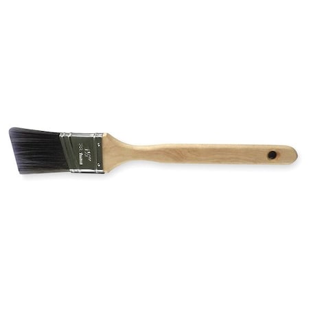 Zoro Select 1-1/2" Angle Sash Firm, Polyester Bristle, Paint Brush, Sealed Wood Handle 1XRK9