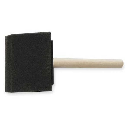 Zoro Select 3" Flat Sash Soft, Foam Bristle, Paint Brush, Unfinished Wood Handle 1XRK2