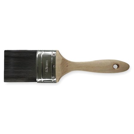 Zoro Select 2-1/2" Wall Firm, Polyester Bristle, Paint Brush, Sealed Wood Handle 1XRL9