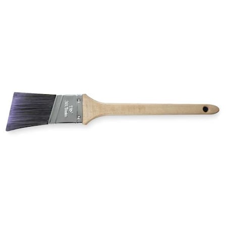 Zoro Select 1-1/2" Angle Sash Firm, Polyester Bristle, Paint Brush, Sealed Wood Handle 1XRL2