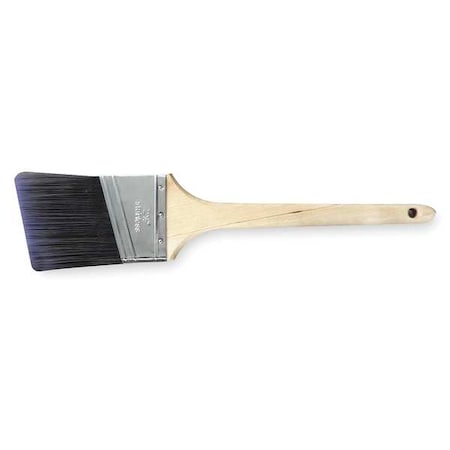 Zoro Select 2-1/2" Angle Sash Firm, Polyester Bristle, Paint Brush, Sealed Wood Handle 1XRL4
