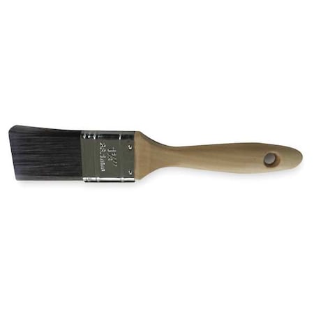 Zoro Select 1-1/2" Flat Sash Firm, Polyester Bristle, Paint Brush, Sealed Wood Handle 1XRL5