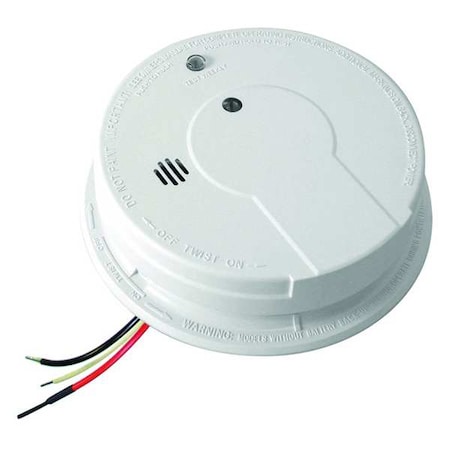 Kidde Smoke Alarm, 85 dB @ 10 ft, 120V AC, 9V, Ionization Battery Backup: Yes i12040