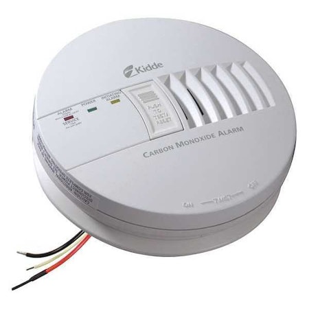 Kidde Carbon Monoxide Alarm, 85 dB at 10 ft, 120V AC, 9V, Electrochemical Battery Backup: Yes KN-COB-IC
