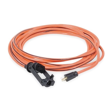 Power First SJTW Locking Extension Cord, 14 AWG, Outdoor, 14/3, 1 Outlets, NEMA 5-15R, Orange with Black Stripe 1XUT1