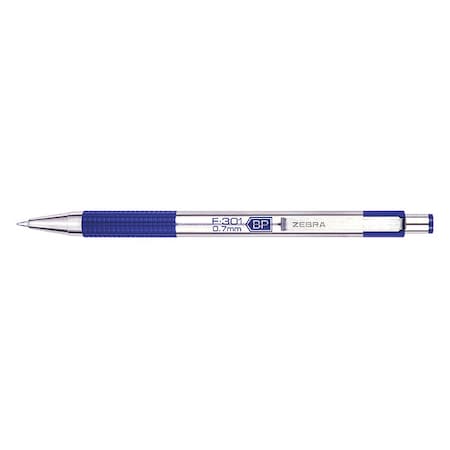 Zebra Pen Retractable Ballpoint Pen, Fine 0.7 mm, Blue 27121