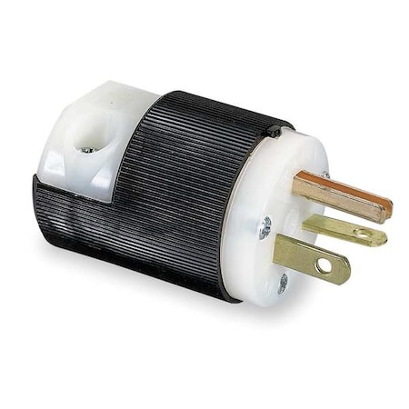 Hubbell Wiring Device-Kellems Straight Blade Plug, 6-20P, 20 A, 250V AC, 2 Pole, Screw Terminals, Grounded HBL5466C