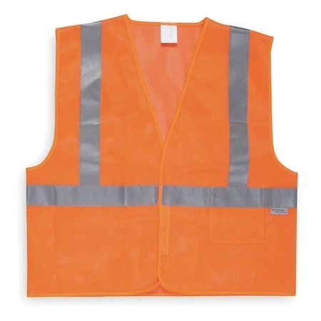 Condor 3XL Class 2 High Visibility Vest, Orange 1YAG3