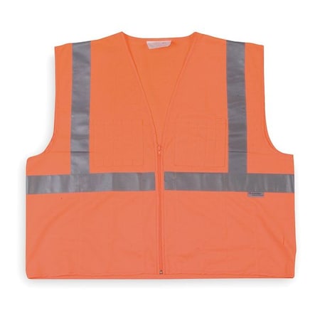 Zoro Select Medium Class 2 High Visibility Vest, Orange 1YAG4