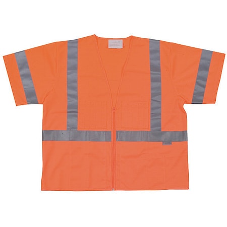 Condor XL Class 3 High Visibility Vest, Orange 1YAT5
