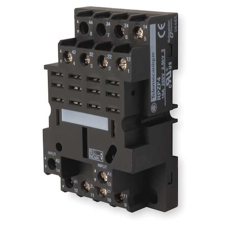 Schneider Electric Rlay Scket, Fingr Safe/Elvator, Square, 16A RPZF4