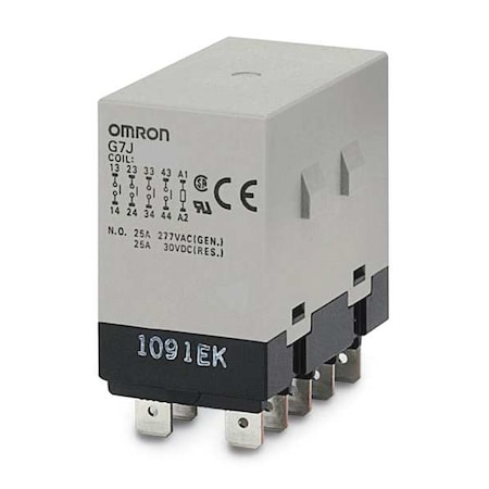 Omron W-Bracket, Enclosed Power Relay, Square, 25 A, 10 Pins, Quick Connect G7J-2A2B-T-W1-AC100/120