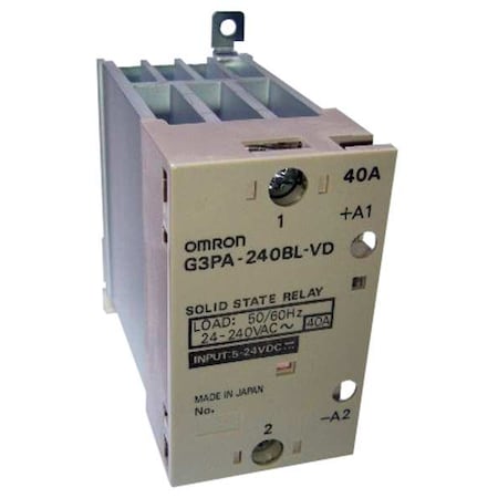 Omron Solid State Relay, 1 Phase, Screw Clamp, DIN Rail & Screw, Phototriac G3PA-240B-VD-DC5-24