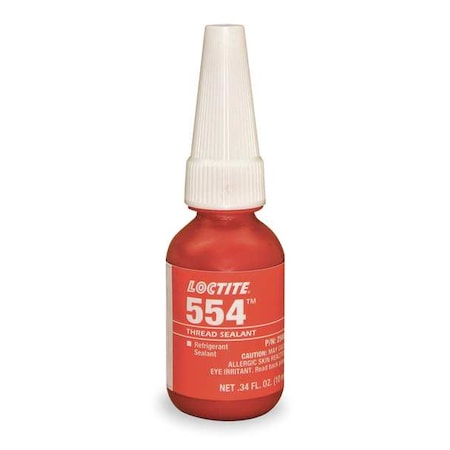 Loctite Pipe Thread Sealant 0.3 fl oz, Bottle, 554, Red, Liquid 231643