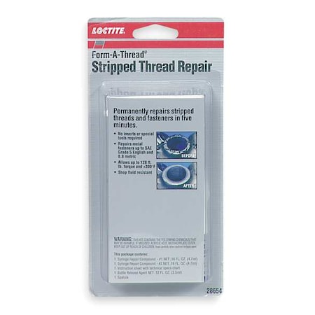 Loctite Stripped Thread Repair Kit, 12.9mL, Gray Form-A-Thread 236382