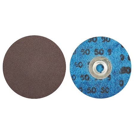 Norton Abrasives Quick Change Disc, AlO, 3in, 50G, TS, PK50 66261138195