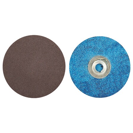 Norton Abrasives Quick Change Disc, AlO, 3in, 36G, TS, PK50 66261138205