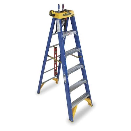 Werner 6 ft Fiberglass Stepladder, 375 lb Capacity OBCN06