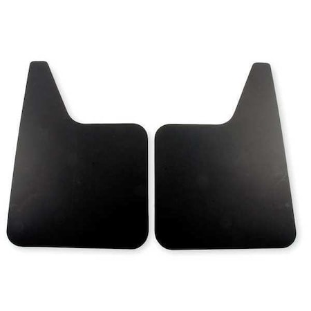 3M Splash Guards, 12 in X 18 in, Rubber, Black, 1 PR 1005700 | Zoro