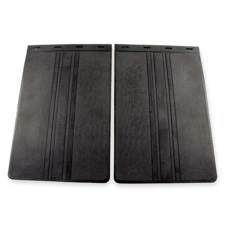 3M Splash Guards, 18 in X 12 in, Rubber, Black, 1 PR 1007300 | Zoro