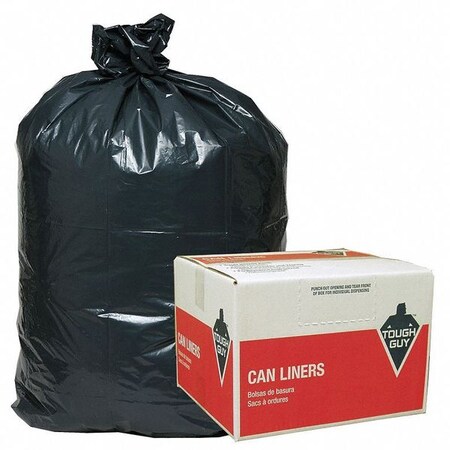 Tough Guy 42 gal. Trash Bags, 2.50 mil, Black, 50 PK 1YMC1