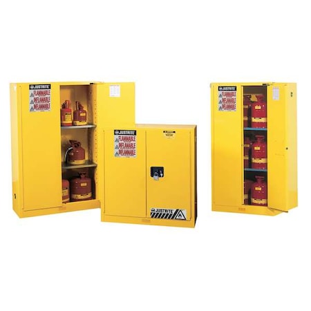 Justrite Sure Grip Ex Flammable Safety Cabinet 45 Gal Yellow