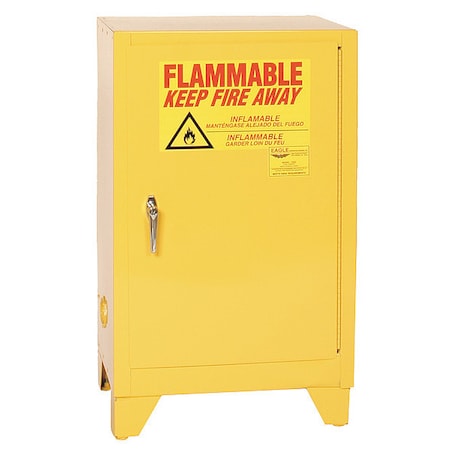 Eagle Mfg Hazardous Material Storage Cabinet, 12 gal, 1 Shelves, Steel, 23 1/4 in W x 39 in H x 18 in D 1924XLEGS