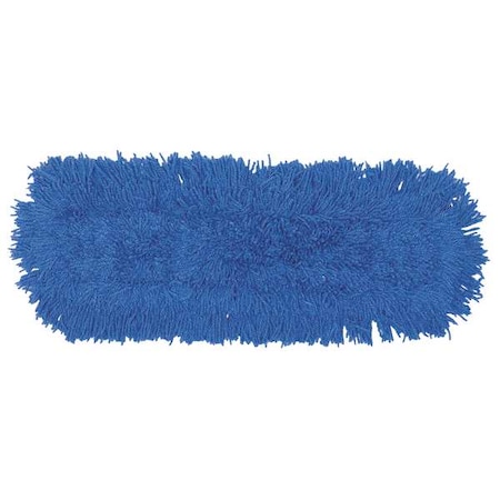 Rubbermaid Commercial 36 in L Flat Dust Mop, Slide On Connection, Looped-End, Blue, Synthetic FGJ35500BL00