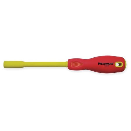 Westward Nut Driver, 1/4 in., Hollow, Ergo, Ins, 5 in. 1YXK9