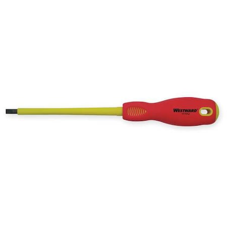 Westward Insulated Slotted Screwdriver 7/32 in Round 1YXK2