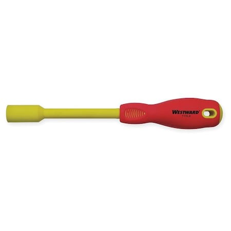 WESTWARD Nut Driver, 7/16 in., Hollow, Ergo, Ins, 5 in 1YXL4