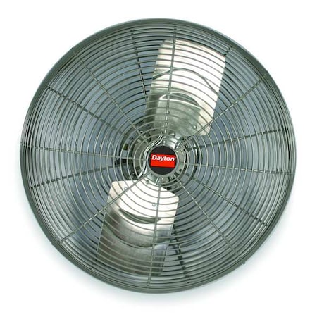 Dayton Corrosion Resistant Standard Duty Industrial Fan, Ceiling Mount, 18 in Blade Dia, 115V, 2,875 cfm 1ZCN7