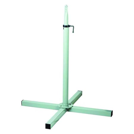 Dayton Open Base Pedestal Floor Fan, 41-1/2 in to 58-1/2 in H, 38 in L, Polyester Powder Coated Steel, Gray 1ZCP4