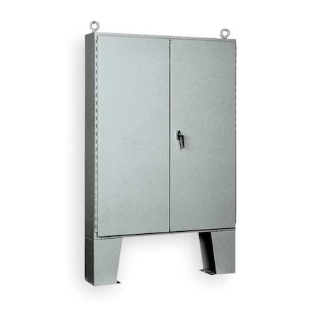 Wiegmann 3 Point Latch with Padlock Handle Electrical Enclosures, 72 in H, 16 in D, 72 in W, 12, Steel N12727216