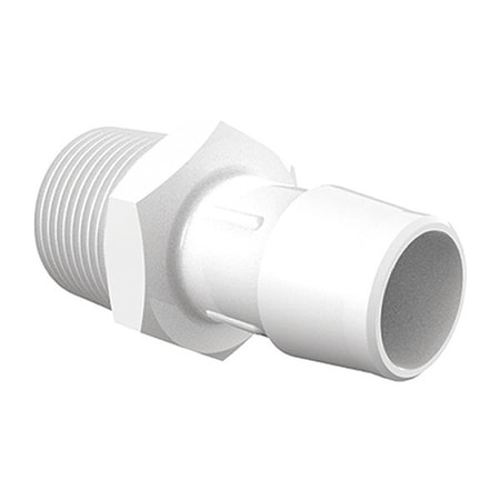 Eldon James Strt, PVDF, Barbed 3/4", MNPT 3/4", PK5 A12-12NK