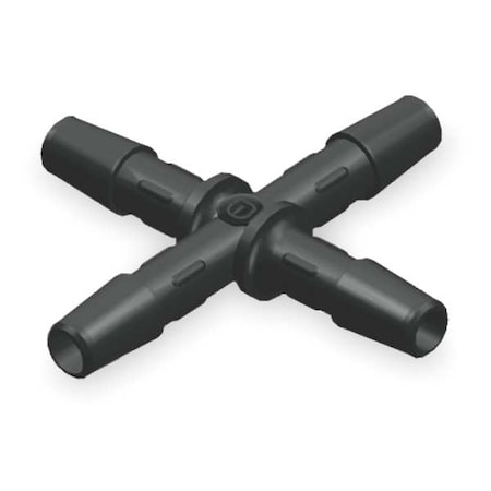 Eldon James Cross, HDPE, Barbed1/8", 1/8", 1/8", 1/8, PK10 X0-2HDPE