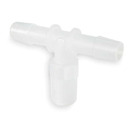 Eldon James Tee, PVDF, MNPT1/2", Barbed1/4", 1/4", PK5 T8-4NK