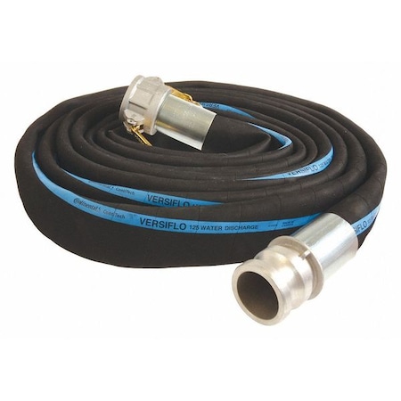 Continental 1-1/2" ID x 25 ft Rubber Water Discharge Hose BK RD150-25CE-G