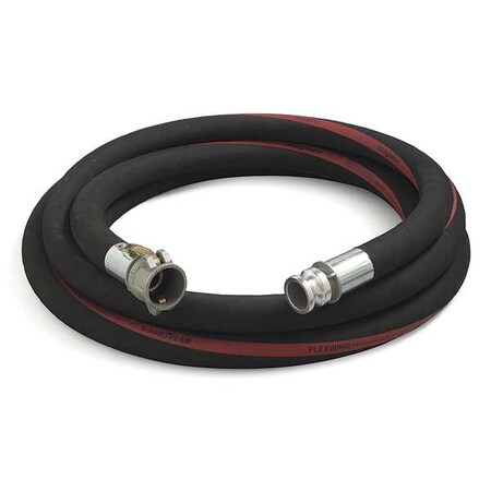 Plicord Flexwing Petroleum 2" ID x 50 ft. Nitrile Gasoline Hose BK PTH200-50CE-G