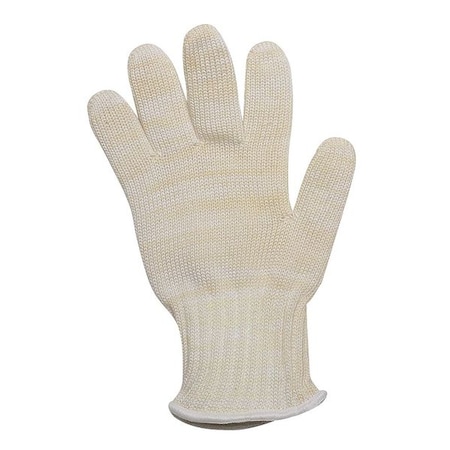 Condor Condor Heat Resistant Glove, Kevlar(R)/Nomex(R), 480  Degrees F Max Temp., Knit Cuff Yellow/White 1ZPP3