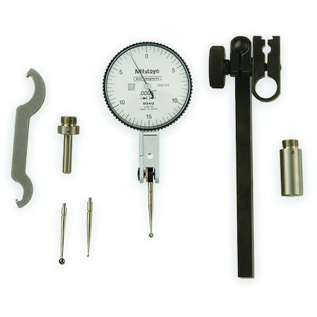 Mitutoyo Dial Test Indicator Set, Hori, 0to0.030 In 513-412-10T
