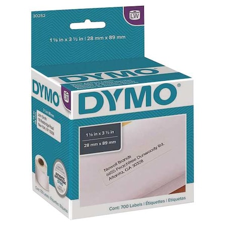 DYMO Printer Label, 1-1/8" W, 3-1/2" 30252