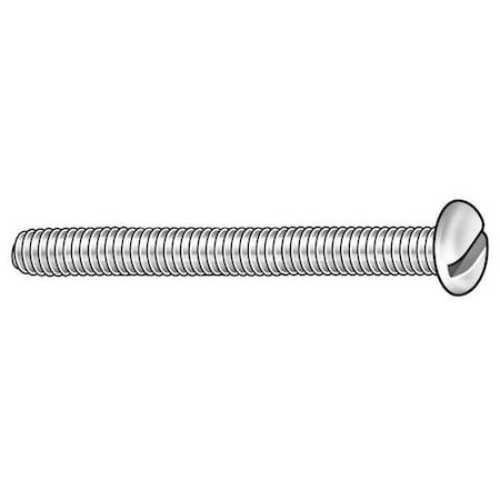 Zoro Select #6-32 x 1/4 in Slotted Pan Machine Screw, Plain 18-8 Stainless Steel, 100 PK U51120.013.0025