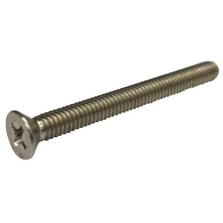 Zoro Select #10-32 x 3 in Phillips Flat Machine Screw, Plain