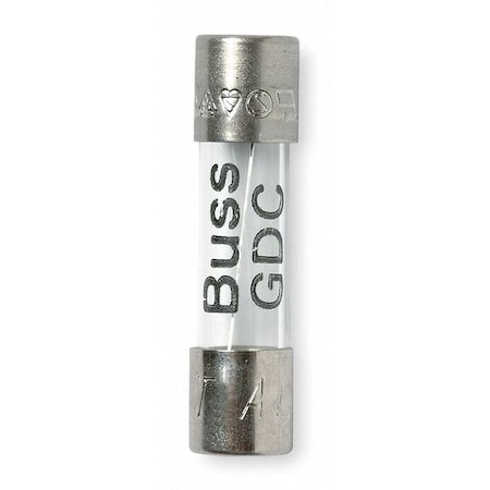 EATON BUSSMANN Glass Fuse, GDC Series, Time-Delay, 2.50A, 250V AC, 35A at 250V AC, 5 PK GDC-2.5A